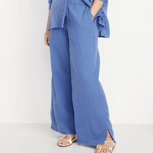 Cotton Pants - Wide Leg Petite Length Pants with Pockets NWT